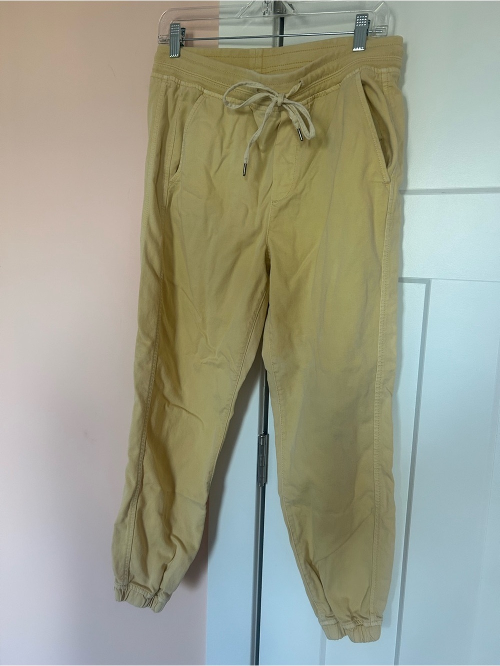 Women’s Drawstring Jogger Pants - butter yellow - Picture 2 of 7